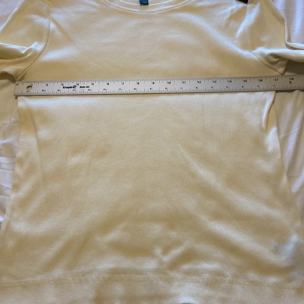 Ralph Lauren VTG LSleeve Pullover Ivory & Brown Elbow Patches, Zipper SZ P/L, EC - Picture 10 of 12